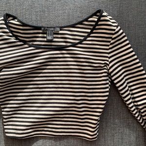 Forever 21 Striped Crop Top